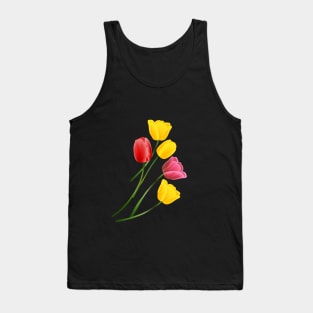 Tulip flower, red yellow rose Tank Top